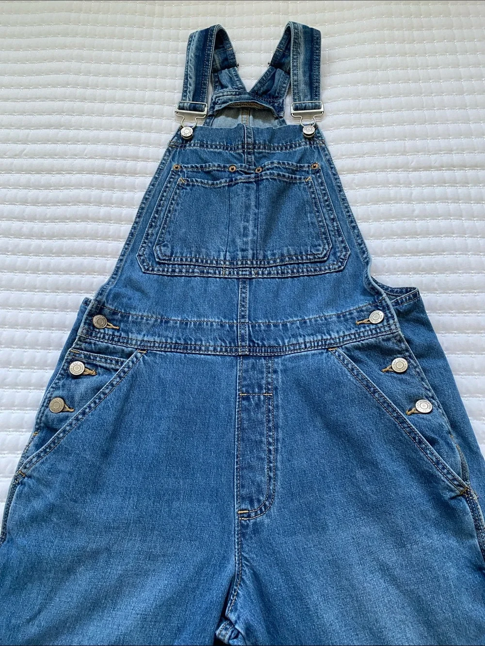 GAP Blue Denim Bibbed Overalls Women’s Size Small